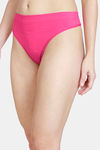 Zivame Medium Rise Zero Coverage Thong - Fuschia Rose — thumbnail 3